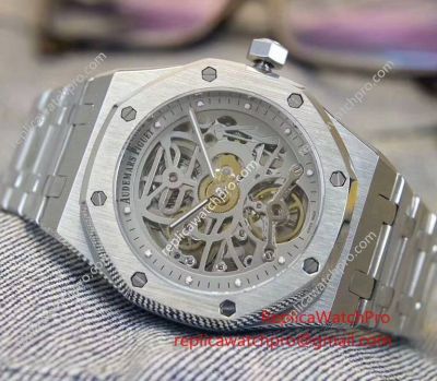 Audemars Piguet Royal Oak Skeleton Replica Watch - Stainless Steel Band For Man